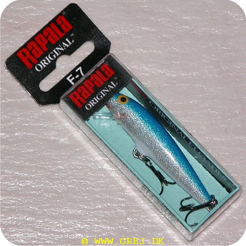 022677000305 - Rapala orginal<LI>Org. navn Blue<LI>Farve - Blå/Sølv/hvid<LI>Arbejdsdybde 0 - 2.3 meter<LI>Længde 7 cm - Vægt 4 gram