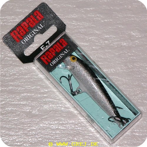 022677000459 - Rapala orginal<LI>Org. navn Silver<LI>Farve - Sort/Sølv/hvid<LI>Arbejdsdybde 0 - 2.3 meter<LI>Længde 7 cm - Vægt 4 gram