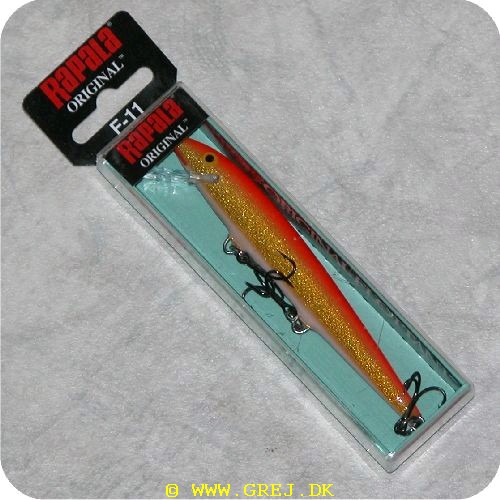 022677000763 - Rapala Orginal Gold Fl Red 11 cm. - Flydende - 6 gram