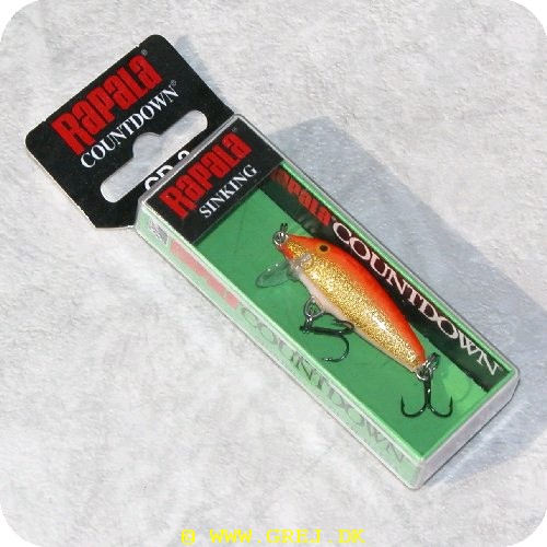 022677001869 - Countdown Minnow - 3 cm - Synkende - 4 gram - Gold Fl. Red