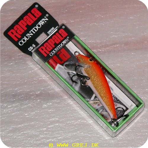 022677002064 - Countdown Minnow - 5 cm - Synker ca 30 cm i sekundet - 5 gram - Gold Fl. Red