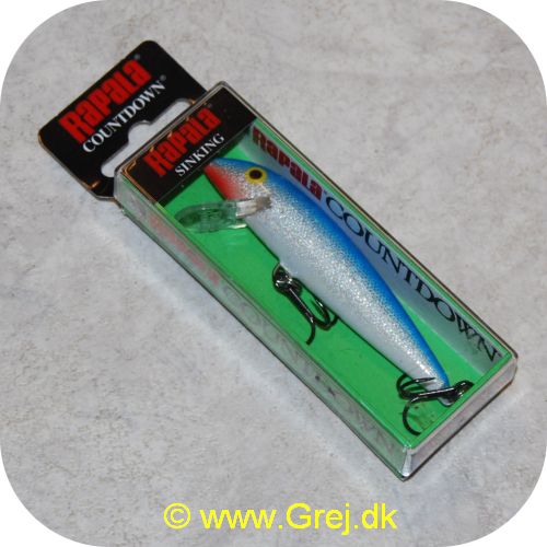 022677002507 - Rapala Countdown 9 cm - 12 gram  - Blå/hvid - Synker ca 30 cm i sekundet - Arbejdsdybde: 2.1-3.0 meter - CD09 B