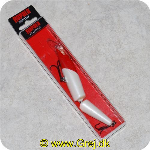 022677003740 - Rapala Jointed Flydende wobler - 13cm - 18g - Hvid med rød hoved - leddelt - Arbejdsdybde: 1,2-4,2 meter