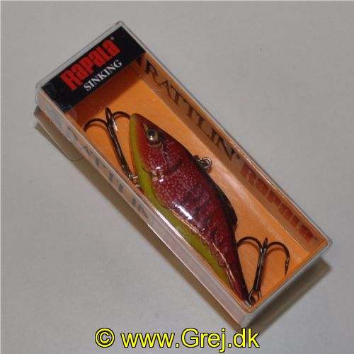 022677018904 - Rapala Rattlin - 7 cm - 16 gram - RNR07 - RFCW - Redfire Crawdad - Arbejdsdybde: Variabel