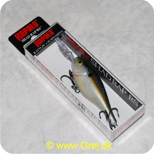 022677020655 - Rapala Shad Rap RS 7cm/12g - Arbejdsdybde: 2.1-4.5m - Oliven/hvid