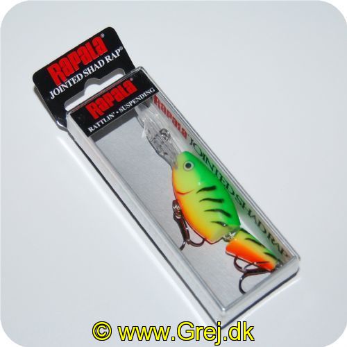 022677070988 - Rapala Jointed Shad Rap - 5cm - 8 gram - Firetiger - Arbejdsdybde:1.8- 3.9m