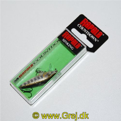 022677088600 - Rapala Countdown - 3cm - 4 gram - Muddler - Sort/Sølv/Guld - Arbejdsdybde:0.6-0.9m