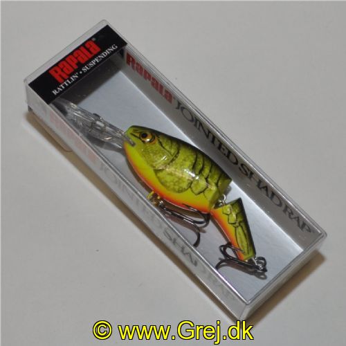 022677092218 - Rapala Jointed Shad Rap  - 7cm - 13 gram - farve: FCW - Fire Crawdad - Arbejdsdybde:2,1- 4,5m