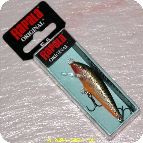 022677094779 - Rapala original<LI>Org. navn Redfin Spotted Minnow<LI>Farve - Grøn/Sølv/Orange med sorte prikker<LI>Arbejdsdybde 0 - 2.3 meter<LI>Længde 5 cm - Vægt 3 gram