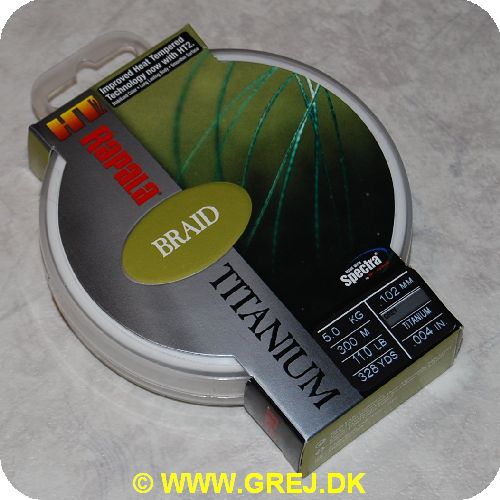 022677096087 - Rapala Titanium Braid fletline - 0.10mm/5.0kg - 300 meter - sølvfarvet