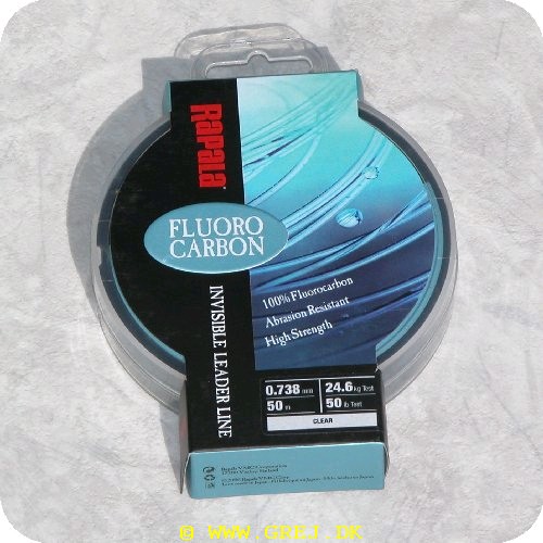 022677104782 - Fluor Carbon 0.738 mm line - Brudstyrke: 24.6 kg. - 50 m. - Kendt som "Usynlig line"