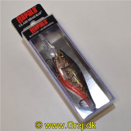 022677115948 - Rapala Glass Shad Rap - 7cm - 12 gram - GSR07 - GBCW - Brown Crawdad -  Arbejdsdybde: 2.1-4.5m