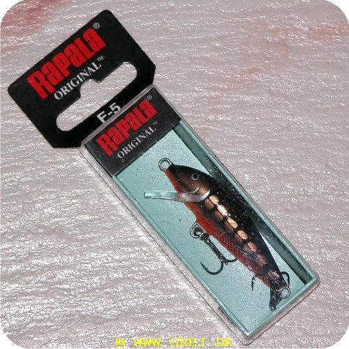 022677117836 - Rapala orginal<LI>Org. navn Black Muddler<LI>Farve - Sort/Orange med Gyldne aftegninger<LI>Arbejdsdybde 0 - 2.3 meter<LI>Længde 5 cm - Vægt 3 gram