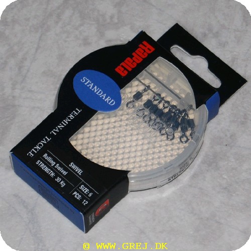 022677148908 - Rapala Rolling Swivel - 12 stk. - Str. 6 - Holder til 30 kg. - I praktisk æske