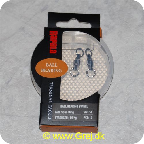 022677149035 - Rapala Ball Bearing with solid ring - Str. 4 - 2 stk - Styrke: 50 kg