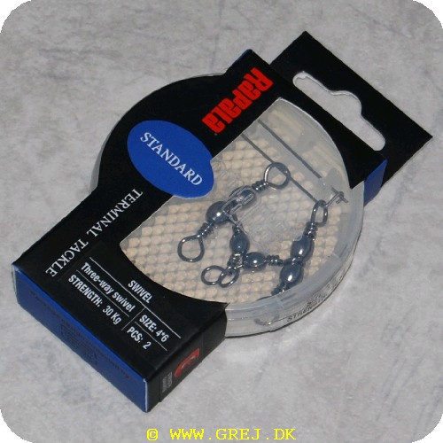 022677149769 - Rapala Swivel Three-way - 2 stk.- Str. 4*6- Holder til 30 kg. - I praktisk æske