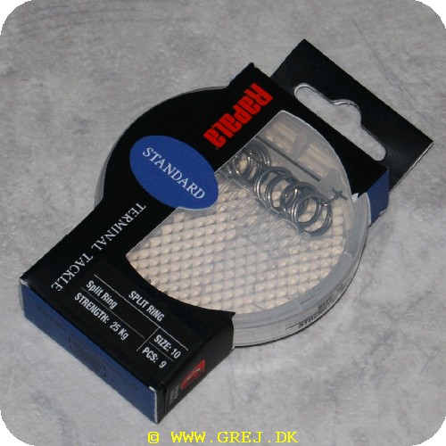 022677149820 - Rapala Split Ring - 9 stk. - Str. 10 - Holder til 25 kg. - I praktisk æske