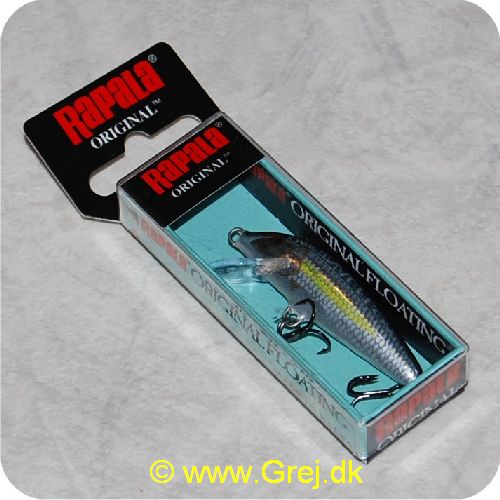 022677167886 - Rapala Original - Bleak - Vægt: 3 gram - Længde: 5 cm - Arbejdsdybde: 0.9-1.5m - Farve: Sort/gulgrøn/sølv