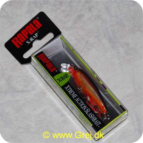022677184418 - Rapala X Rap Action Slashbait - 4cm - 2 gram - Rusty Crawdad - Brunlig/orange - Arbejdsdybde: 0.6-0.9m