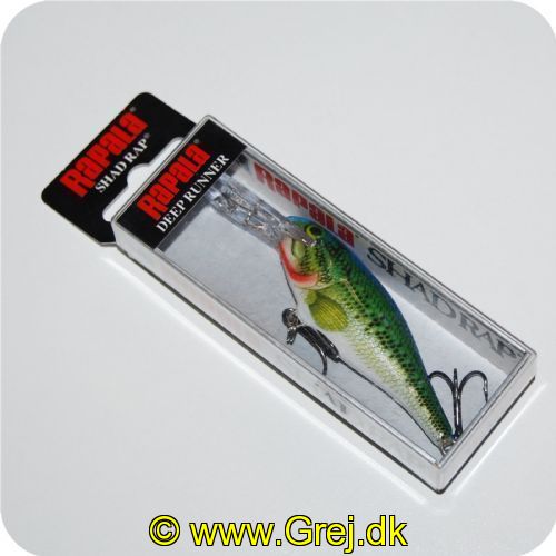 022677192369 - Rapala Shad Rap - 7cm - 8g - Arbejdsdybde: 1.5-3.3m - Blå/Grøn/Sølv farvet fisk