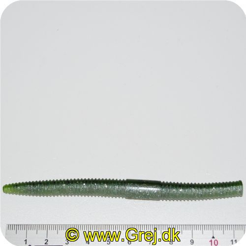 02267719745X - Flutter Worm - 10cm - Baby Bass (Grøn med sorte nister) - PTXFW4BB<BR><BR>Med sin langsomme basken og horisontalt synkende bevægelse passer denne orm perfekt til Texas rig fiskeri.<BR><BR>Rig med minimal vægt for optimal bevægelse og lad Ultrabite Aggression feromonerne gøre deres arbejde og "Trigger the Bite".<BR><BR>Fås ensfarvet eller flerfarvet fra top til bund.