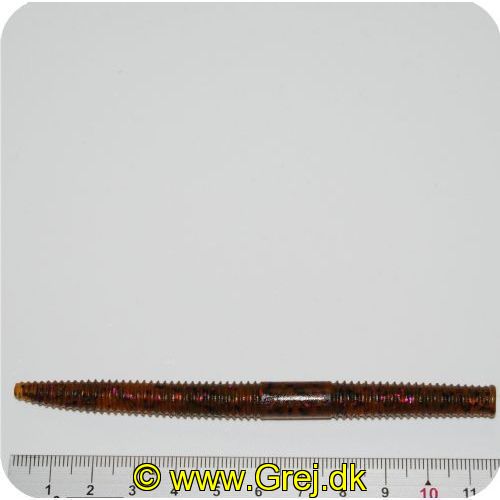 02267719751X - Flutter Worm - 10cm - Peanut Butter Jelly (Gul med nister) - PTXFW4PBJ<BR><BR>Med sin langsomme basken og horisontalt synkende bevægelse passer denne orm perfekt til Texas rig fiskeri.<BR><BR>Rig med minimal vægt for optimal bevægelse og lad Ultrabite Aggression feromonerne gøre deres arbejde og "Trigger the Bite".<BR><BR>Fås ensfarvet eller flerfarvet fra top til bund.