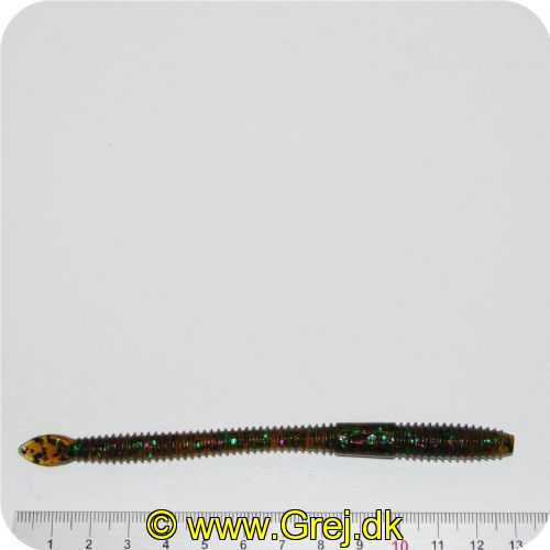 02267719773X - Spadetail Worm -  Esmarald Oil 1stk
Lænde: 13cm
<BR>
<BR>
Spadetail ormen er med sit flydende design en ekstremt alsidig form for madding.<BR>
<BR>
Det perfekte valg til bl.a. dropshotting fiskeri.<BR>
<BR>
Fås flerfarvet eller ensfarvet fra top til bund.