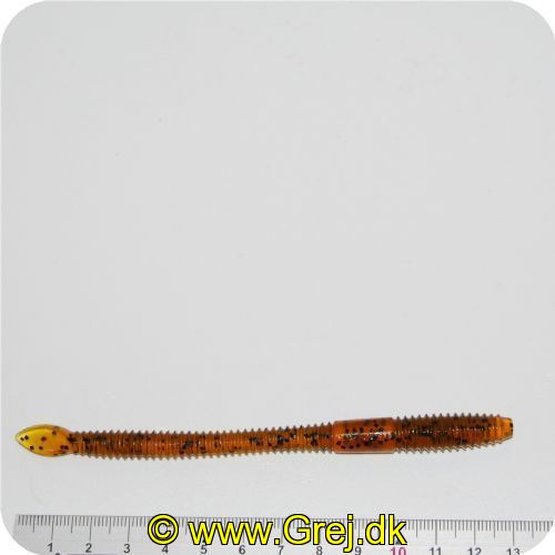 02267719775X - Spadetail Worm - Pumpkin Purple Chartreuse Pepper (Gul med sorte/lilla nister) 1stk- PTXSTW5PPCH
Lænde: 13cm
<BR>
<BR>
Spadetail ormen er med sit flydende design en ekstremt alsidig form for madding.<BR>
<BR>
Det perfekte valg til bl.a. dropshotting fiskeri.<BR>
<BR>
Fås flerfarvet eller ensfarvet fra top til bund.