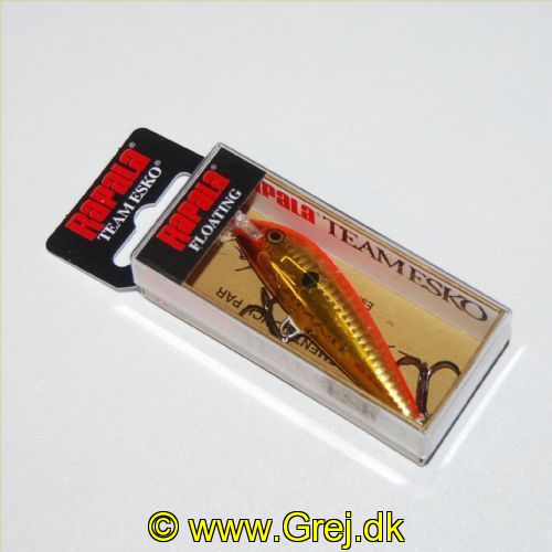 022677200538 - Rapala Team Esko - Flydende - 7cm - 6 gram - Chrome Gold Fluorescent Red - Arbejdsdybde: 1.2 -1.8m
