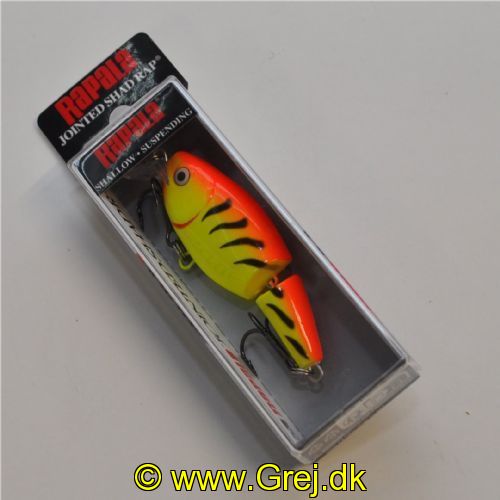 022677210308 - Rapala Jointed Shad Rap - Shallow - Suspending - 7cm/11g - Farve: Hot Tiger - Arbejdsdybde:0,9-1,5m