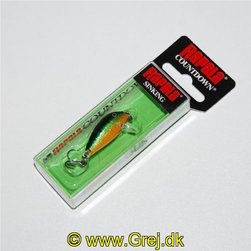 022677218137 - Rapala Countdown Perch - 2.5 cm - Synkende<BR>På trods af størrelsen anbefaler vi at den kun benyttes på dybt vand da den er synkende.