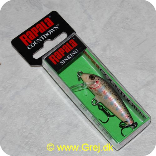 022677218212 - Rapala Countdown wobler - 5cm - 5g - Balsa Juvenile Rajnbow Trout - synkende - Arbejdsdybde: 0.9-1.8m - 