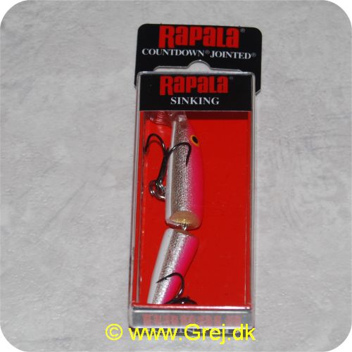 022677223926 - Rapala Countdown Jointed  wobler - 7cm - 8g - Pink Silver - Pink/sølv/hvid - synkende - Arbejdsdybde: 0.9-1.8m
