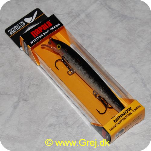 022677225883 - Rapala Scatter Rap Minnow - 11cm/6g - Silver - Arbejdsdybde: 1.8-2.7m Både til kastefiskeri og trolling - Sort/sølv/hvid