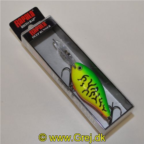 022677246635 - Rapala Risto Rap - 7cm - 15 gram - RR07 - FT - Firetiger -  Arbejdsdybde: 2.4-3.6m