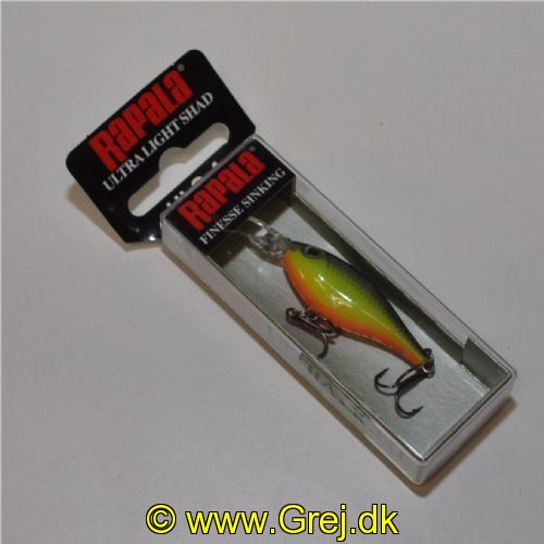 022677256238 - Rapala Ultra Light Shad - HS - Hot Steel - 4cm/3g - Arbejdsdybde: 1.2-1.5m - Lille i størrelse men stor i fiskeevne - Monteret med Premium VMC Black Nickel trekroge