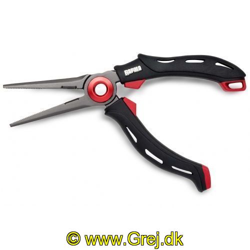 022677280516 - Rapala RCD tang - Rustfri kraftig stål - 6tomme - Håndtag belagt med kunstgummi - Patent-anmeldt magnetisk fjeder-mekanisme<LI>
To indvendige. modsatte magneter holder tangen åben<LI>
    Nem håndtering med én hånd
    Gab i rustfrit stål med gunmetal finish
    Savtakket spidser for sikkert greb
    Ergonomisk soft grip greb
