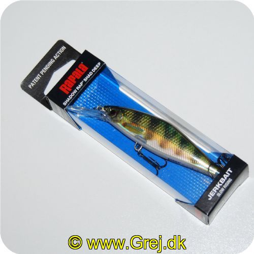 022677290287 - Rapala Shadow Rap Shad Deep - 9cm/12g - Live Perch - Arbejdsdybde 1,5-1,8 meter