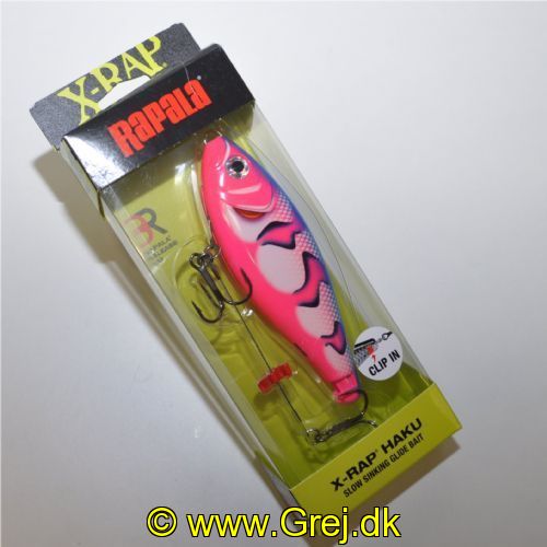 022677341071 - Rapala - X-RAP Haku - 14cm - 74g - Pink Fluoro Madness - Slow Sinking Glide Bait - Dybde: Variabel