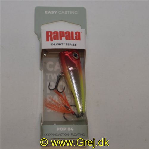 022677348681 - Rapala Pop 04 - 4,5cm/4,5g - CLN - Clown - Arbejdsdybde: Top Water