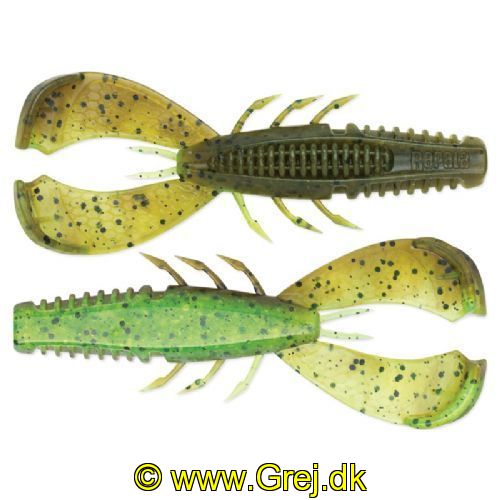 022677355627 - Rapala Crushcity - Cleanup Craw - Green Pumpkin Chartreuse Pepper UV - Soft Bait 8,8 cm - 2 stk