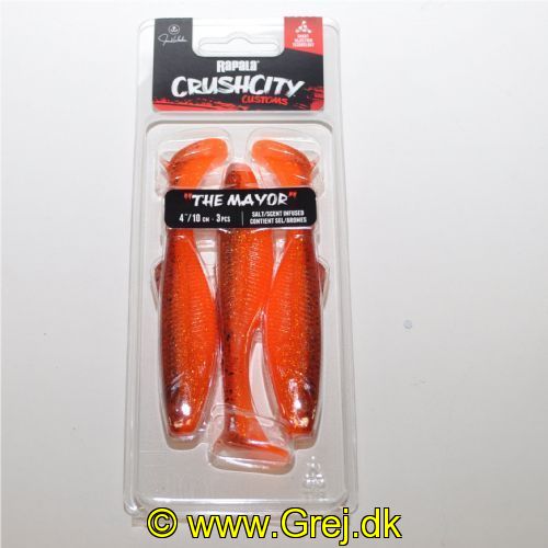 022677356891 - Rapala The Mayor NE 4 - Red Craw - Soft Bait 10 cm - 3 stk
