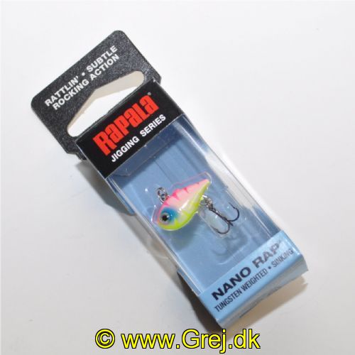 022677372969 - Rapala Jigging Series - Nano Rap - Wonder Tiger (WT) - 2cm/1,6g - Arbejdsdybde: Variabel
