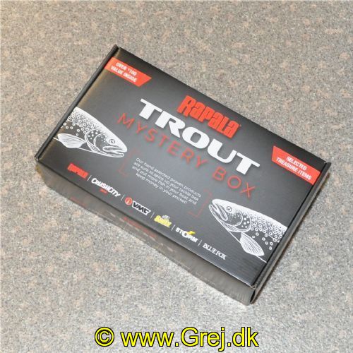 022677385327 - Rapala Trout Mystery Box - Vibrax Spinners, Rapala Wobler, Bluefox Møresilda, Værdi for over DKK 750