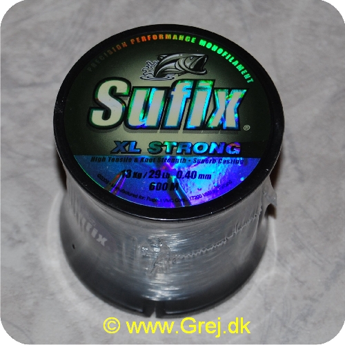 024777304017 - Sufix - XL Strong - 600 meter - 0,40 mm/13 kg. - Farve: Platinium