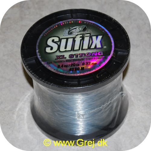 024777316256 - Sufix XL Strong Nylonline 0.33mm - 9.4kg - Pr. meter 0.35 kr - Vælg antal meter (Min. 100 meter)