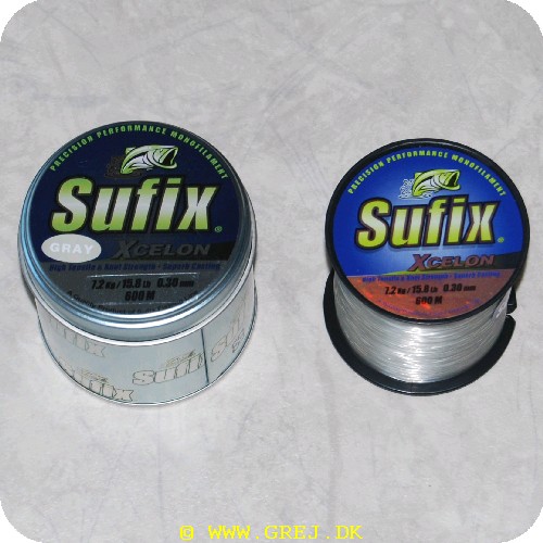 024777325692 - Sufix Xcelon monofilline - 0.30mm - 600 meter - 7.2 kg - Farve: Shadow Grey - Den eksklusive Super Bond Polymer overflade har en slidstyrke.der er op til 10 gange større end mange tilsvarende liners