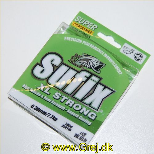 024777332201 - Sufix XL Strong - 0.30mm/7.7kg - Klar - 300 meter