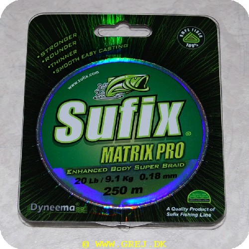 024777333499 - Sufix Matrix Pro fletline - 250 meter - 0.18mm/9.1 kg