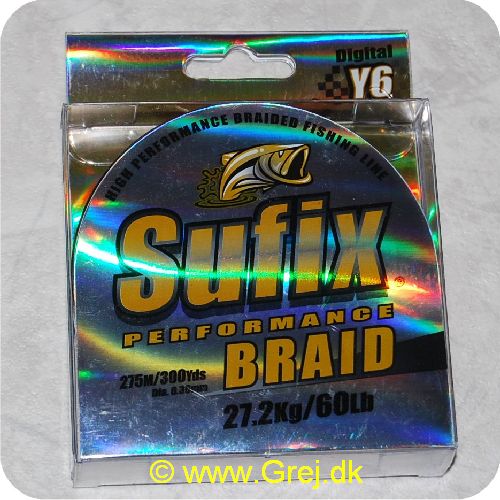 024777355910 - Sufix Performance Braid - 275 meter - 0,36mm - 27,2kg - Grøn